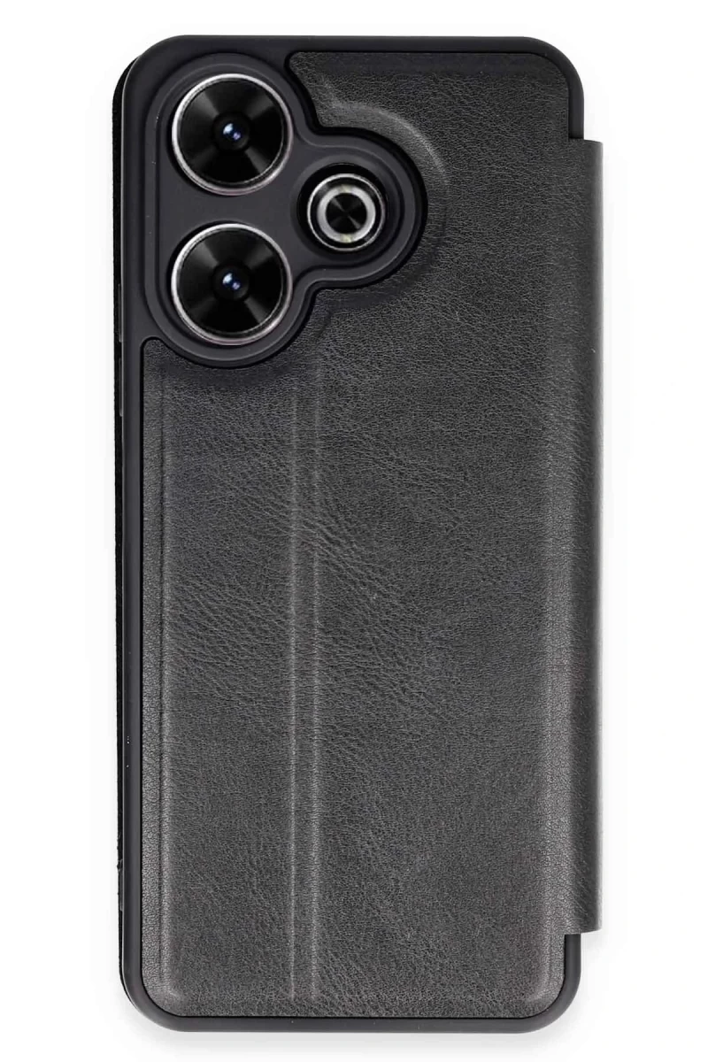 Xiaomi Redmi 13 4G Uyumlu Kılıf Flip Cover - Siyah