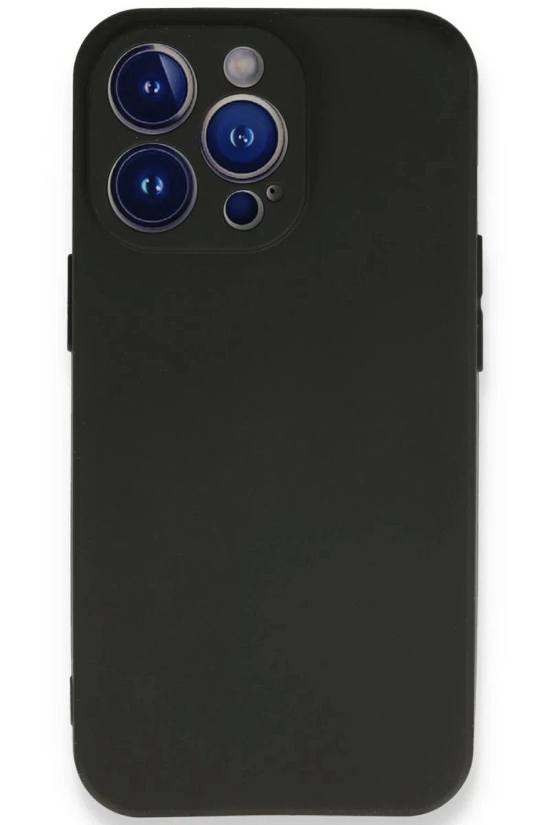 Apple iPhone 13 Pro Uyumlu Kılıf First Silikon - Siyah