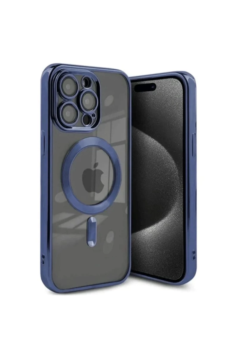Apple iPhone 15 Pro Uyumlu Kılıf Kross Magneticsafe Kapak - Lacivert