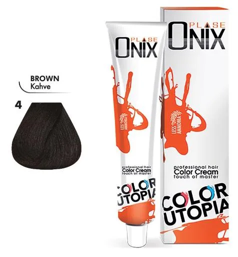 Tüp Saç Boyası 60 ml Profesyonel Krem Boya - 4 Kahve