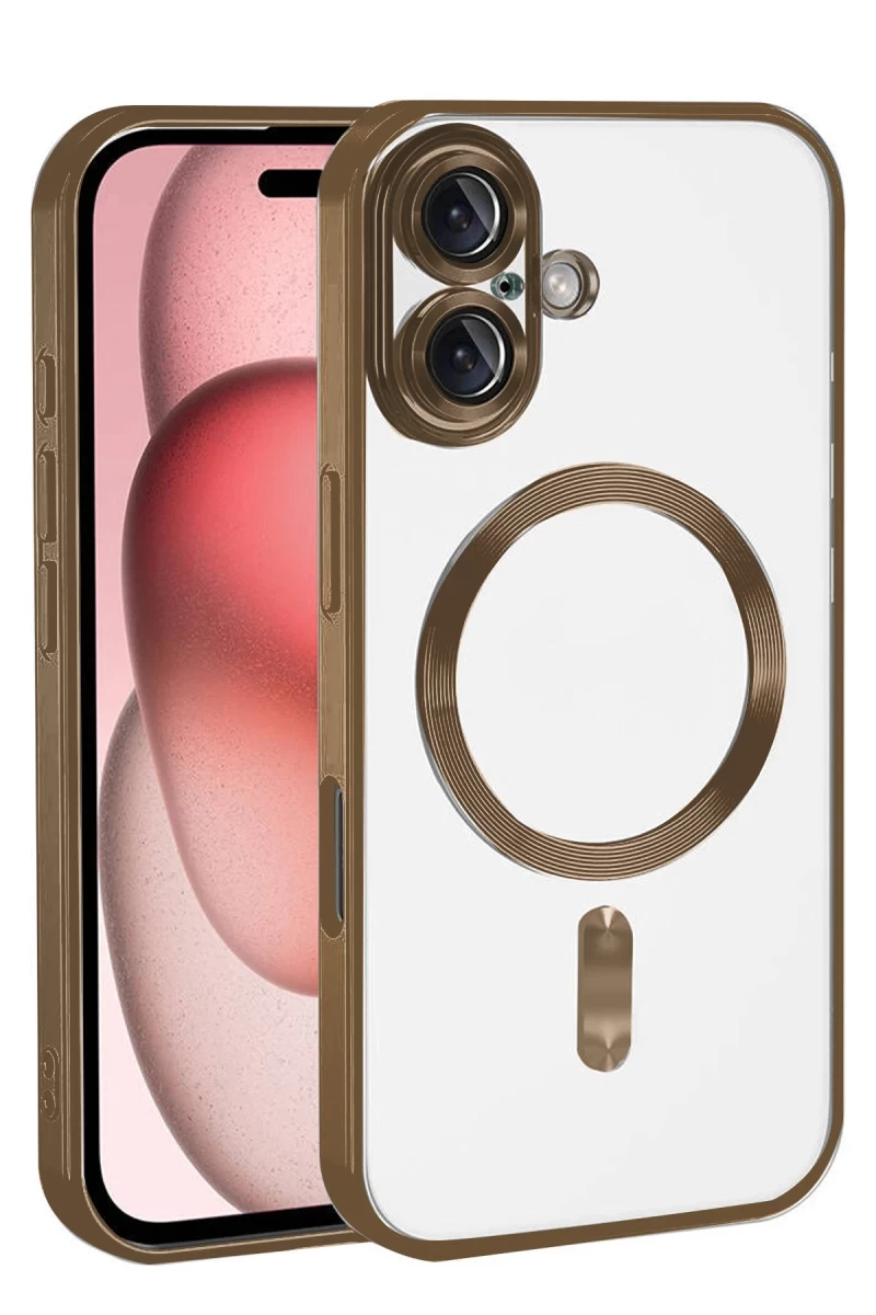 Apple iPhone 17 Uyumlu Kross Magneticsafe Kapak - Çöl Titanyum