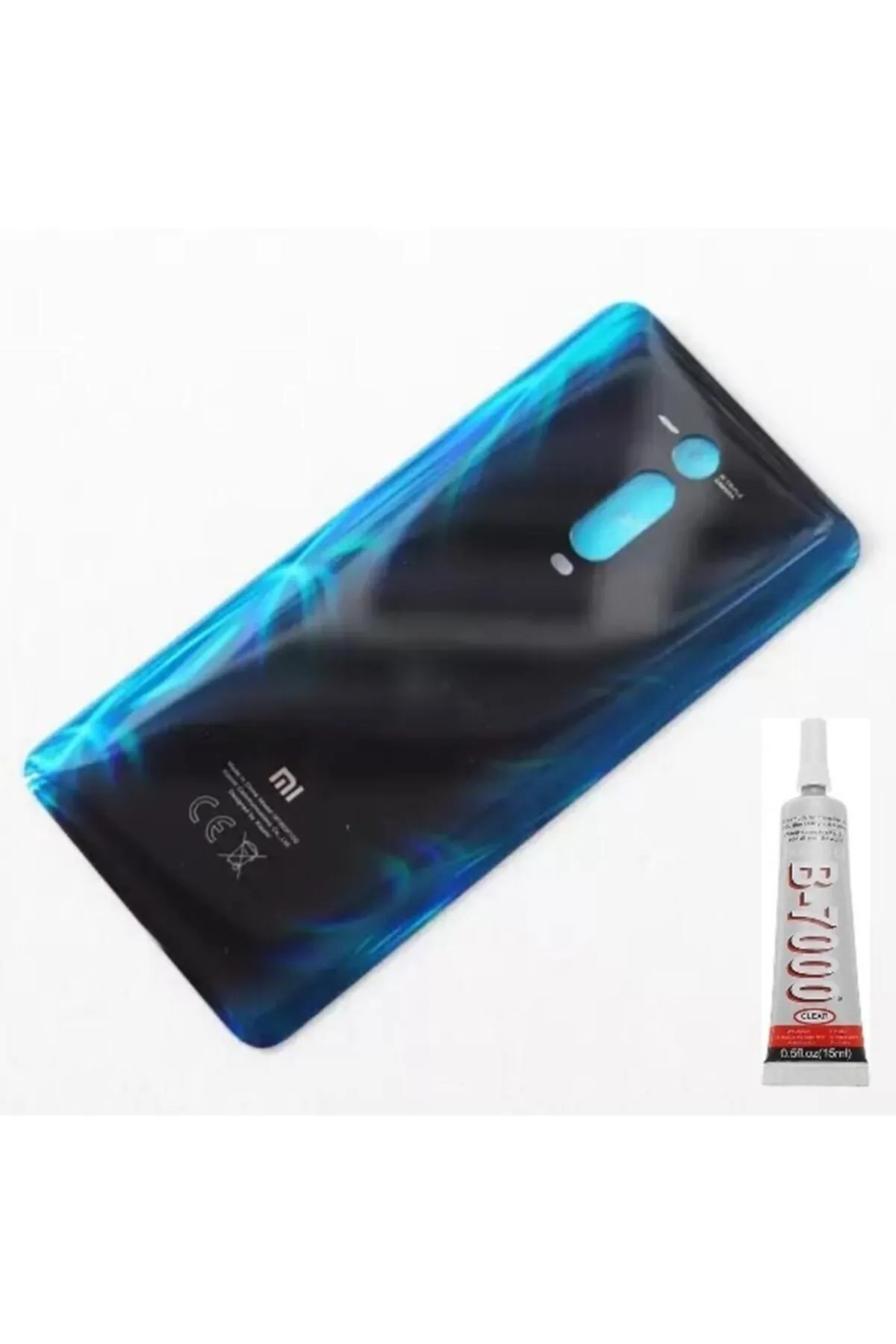Mi 9T Uyumlu Arka Pil Kapağı ve (B7000 15 ML) Yapıştırıcı