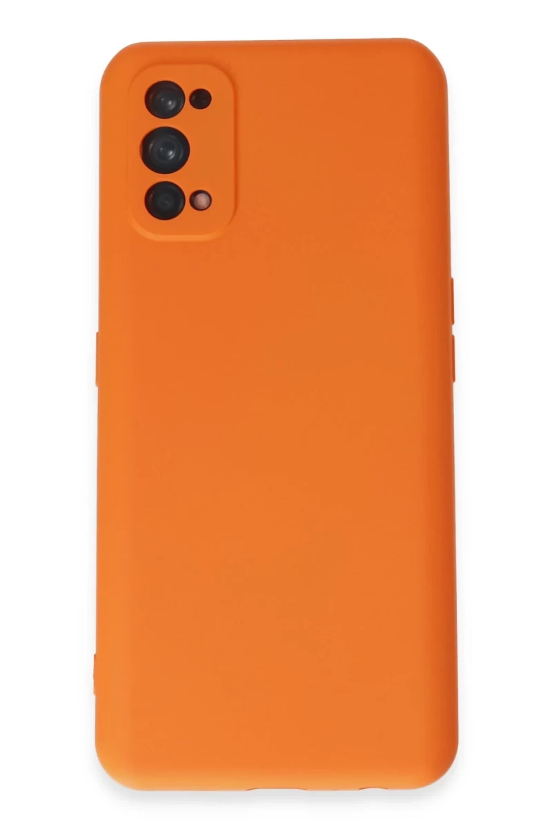 Realme 7 Pro Uyumlu Kılıf Nano içi Kadife Silikon - Turuncu
