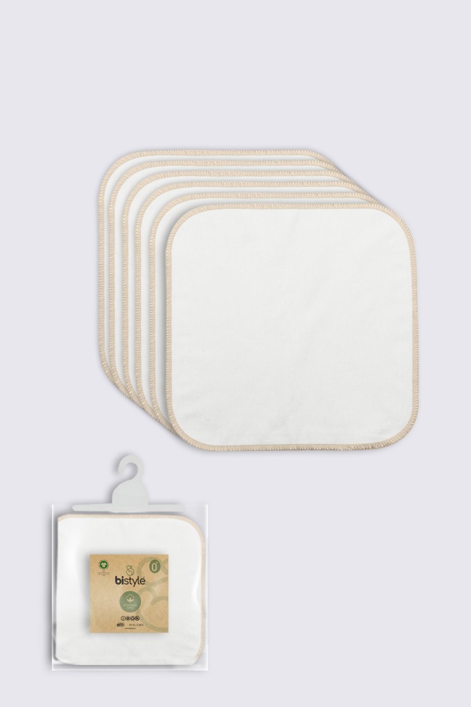 Organik 28x28 6'Lı Penye Mendil 90103 Ekru · Renk: Ekru