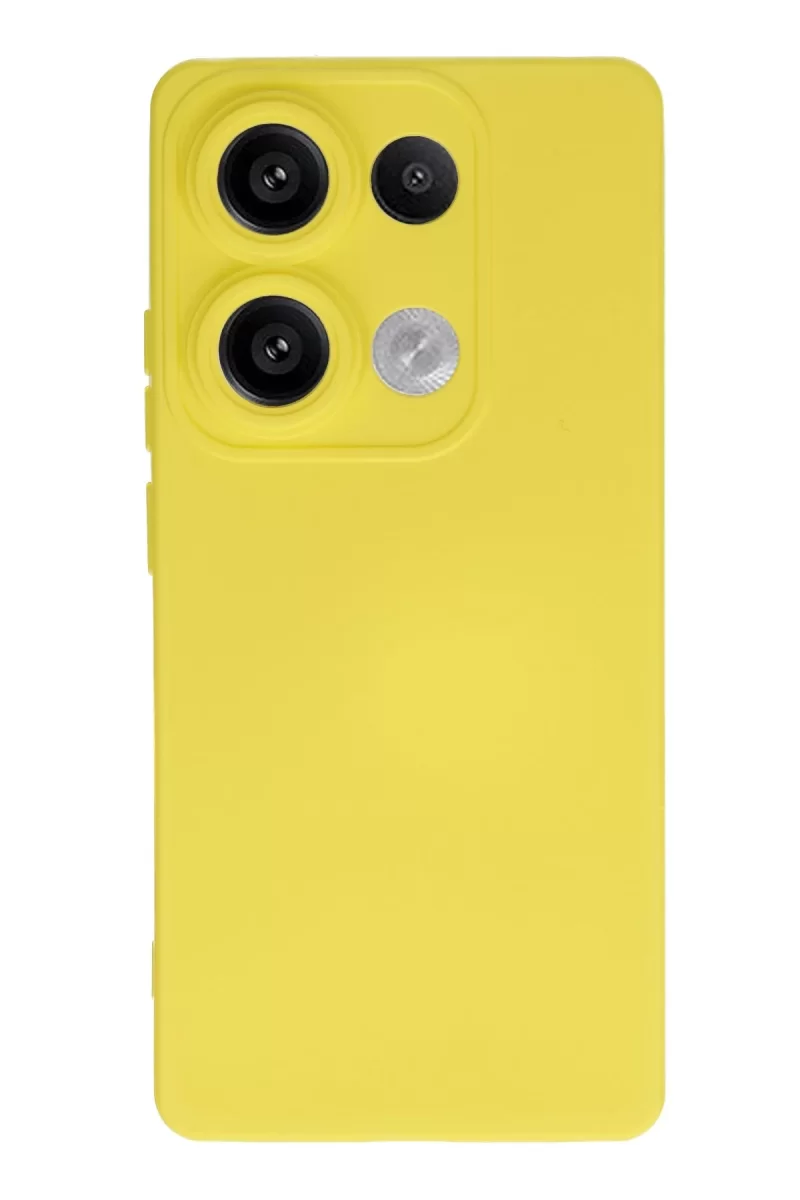 Xiaomi Redmi Note 13 Pro 4G Uyumlu Kılıf Nano içi Kadife Silikon - Sarı