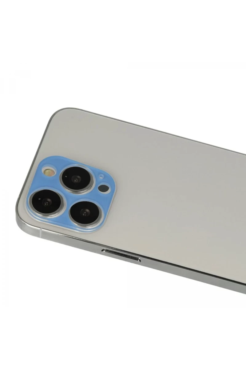 Apple iPhone 13 Pro Max Uyumlu Rainbow Kamera Lens Koruma Cam - Mavi