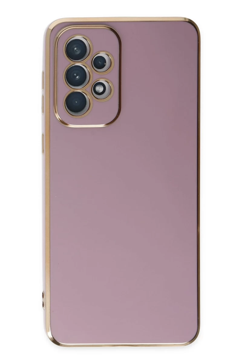 Samsung Galaxy A73 5G Uyumlu Kılıf Volet Silikon - Mor