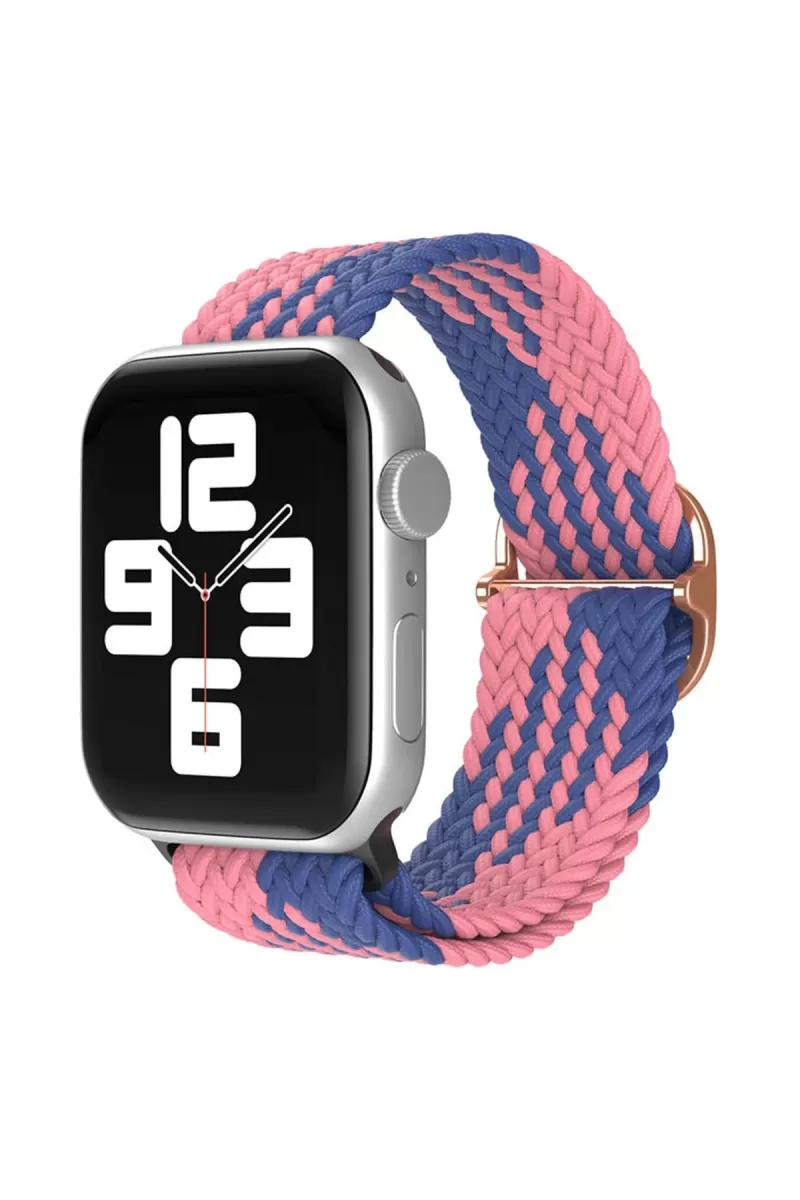Apple Watch 38mm Uyumlu Star Kordon - Pembe-Mavi