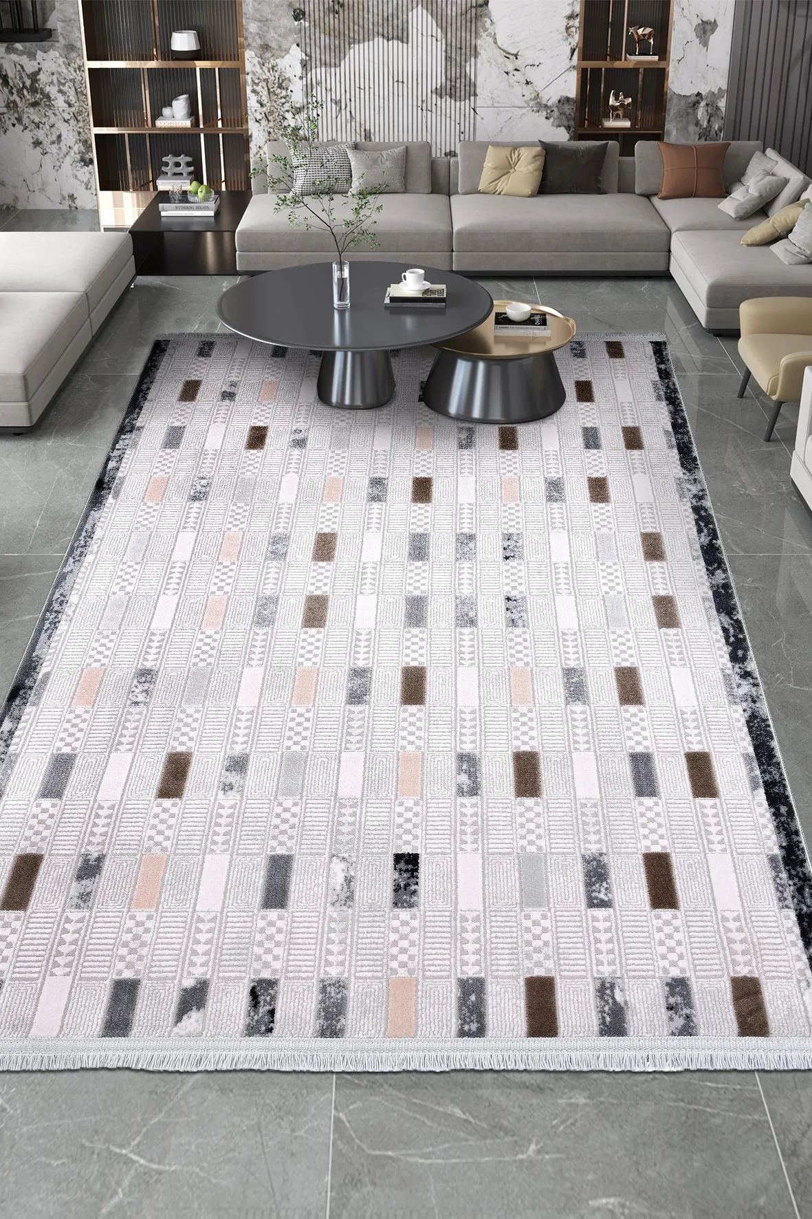 YoudayHomeCollection ROXSTONE Model Oturma Odası Halısı · EBAT: 150X230