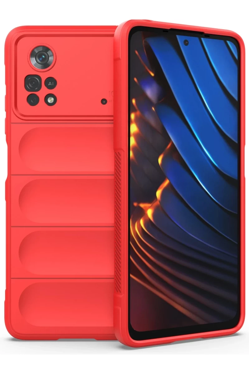 Xiaomi Poco X4 Pro 5G Uyumlu Kılıf Optimum Silikon - Kırmızı