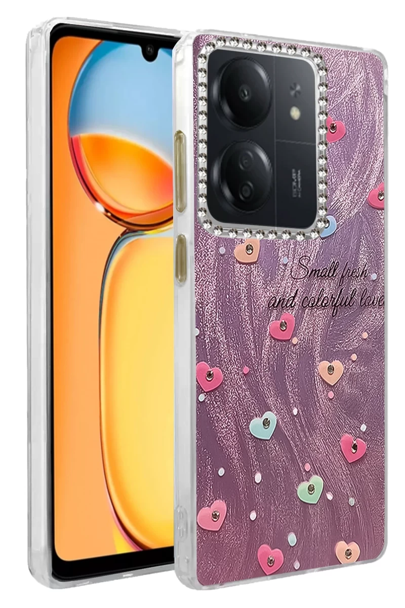 Xiaomi Redmi 13C Uyumlu Kılıf Blade Aynalı Desenli Kapak - Desen 8