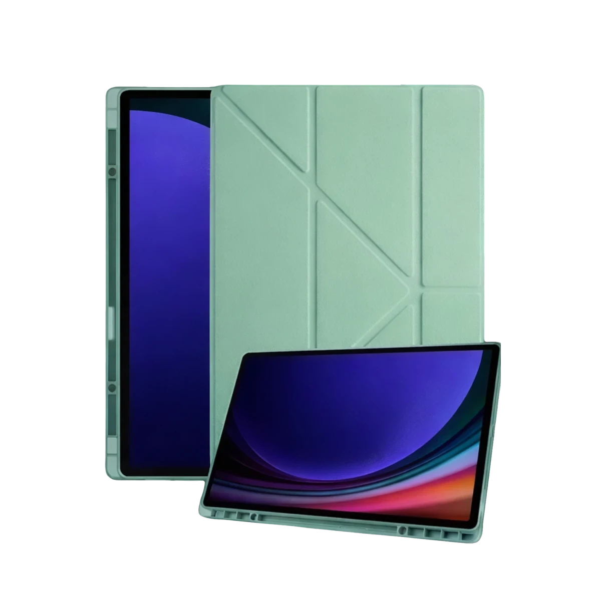 Samsung Galaxy Tab A11 Kalemlikli Mars Tablet Kılıfı - Açık Yeşil