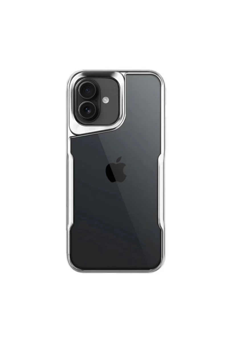 Apple iPhone 16 Uyumlu Kılıf Boyi Silikon Kapak - Gümüş