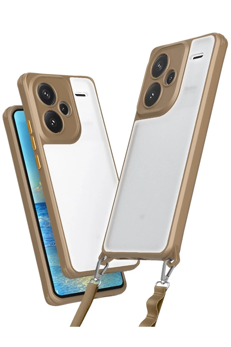 Xiaomi Redmi Note 13 Pro Plus Uyumlu Kılıf Penta Silikon Kılıf - Çöl Titanyum