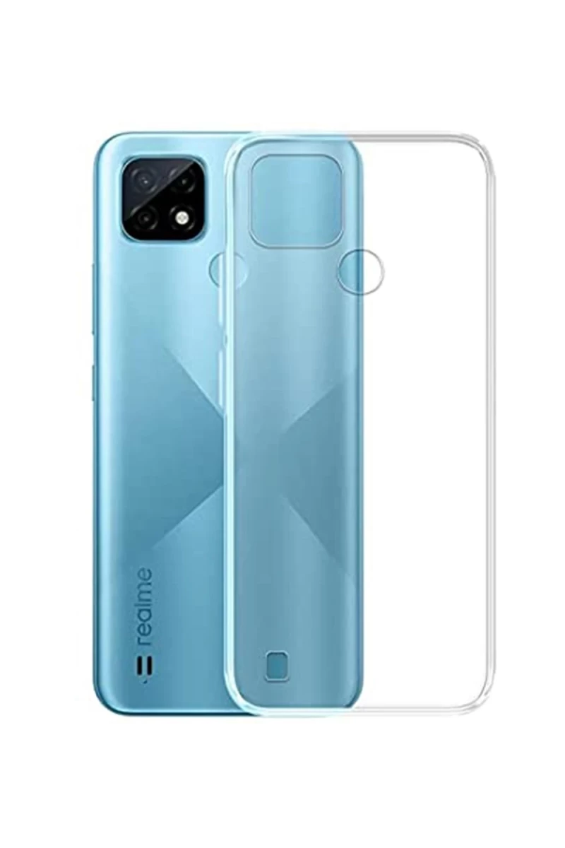 Realme C21 Uyumlu Kılıf Lüx Şeffaf Silikon
