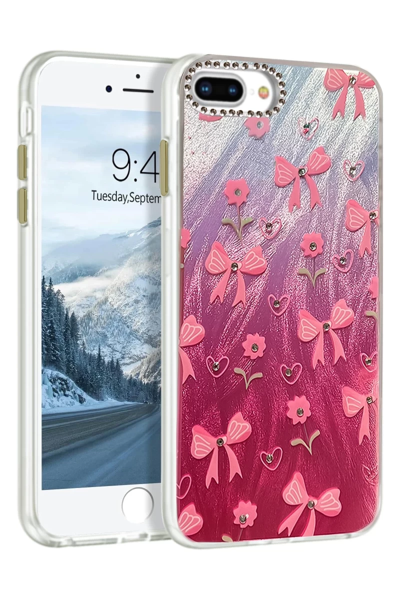 Apple iPhone 7 Plus Uyumlu Kılıf Blade Aynalı Desenli Kapak - Desen 3