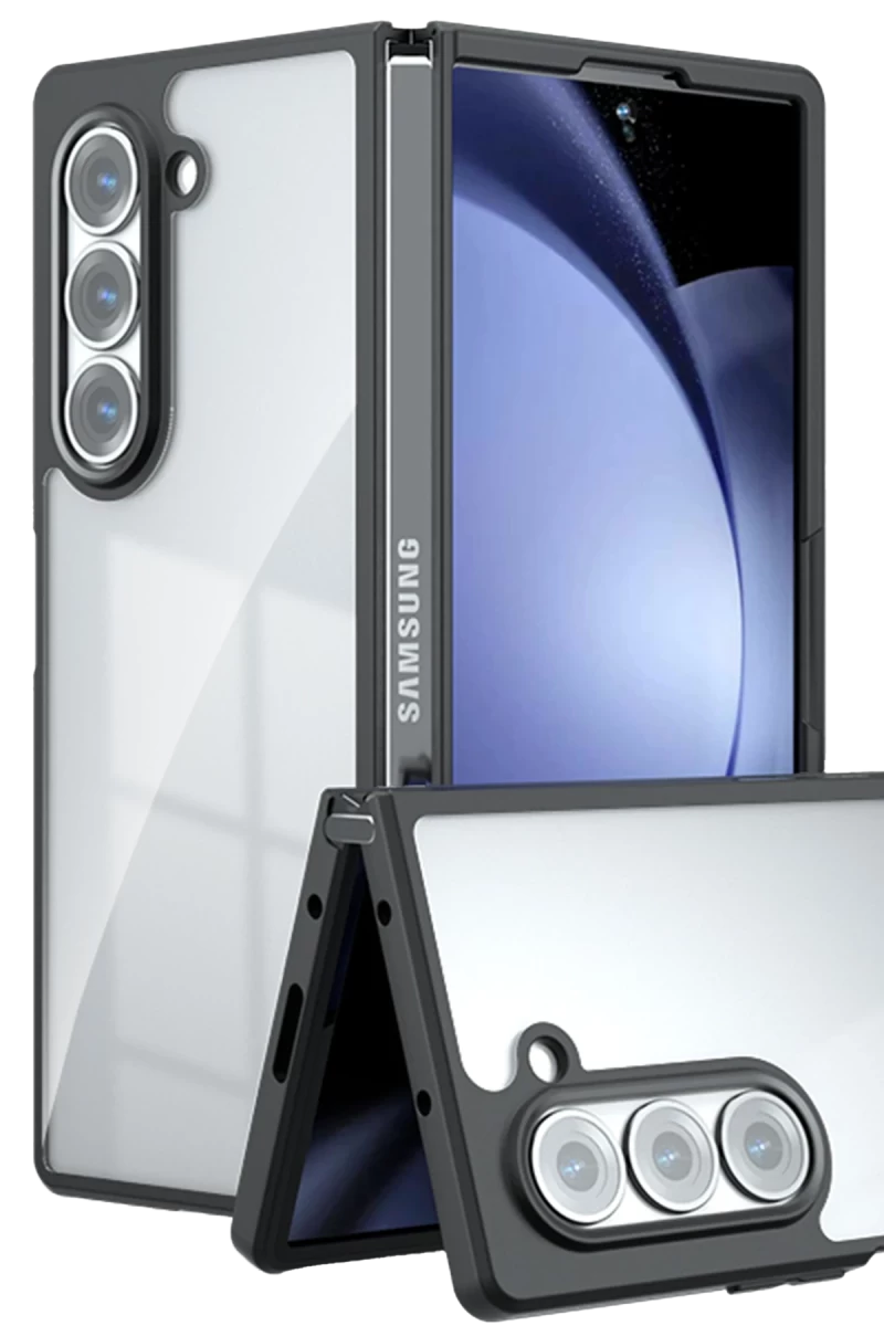 Samsung Galaxy Z Fold 5 Kılıf Blur Fold Kapak - Siyah