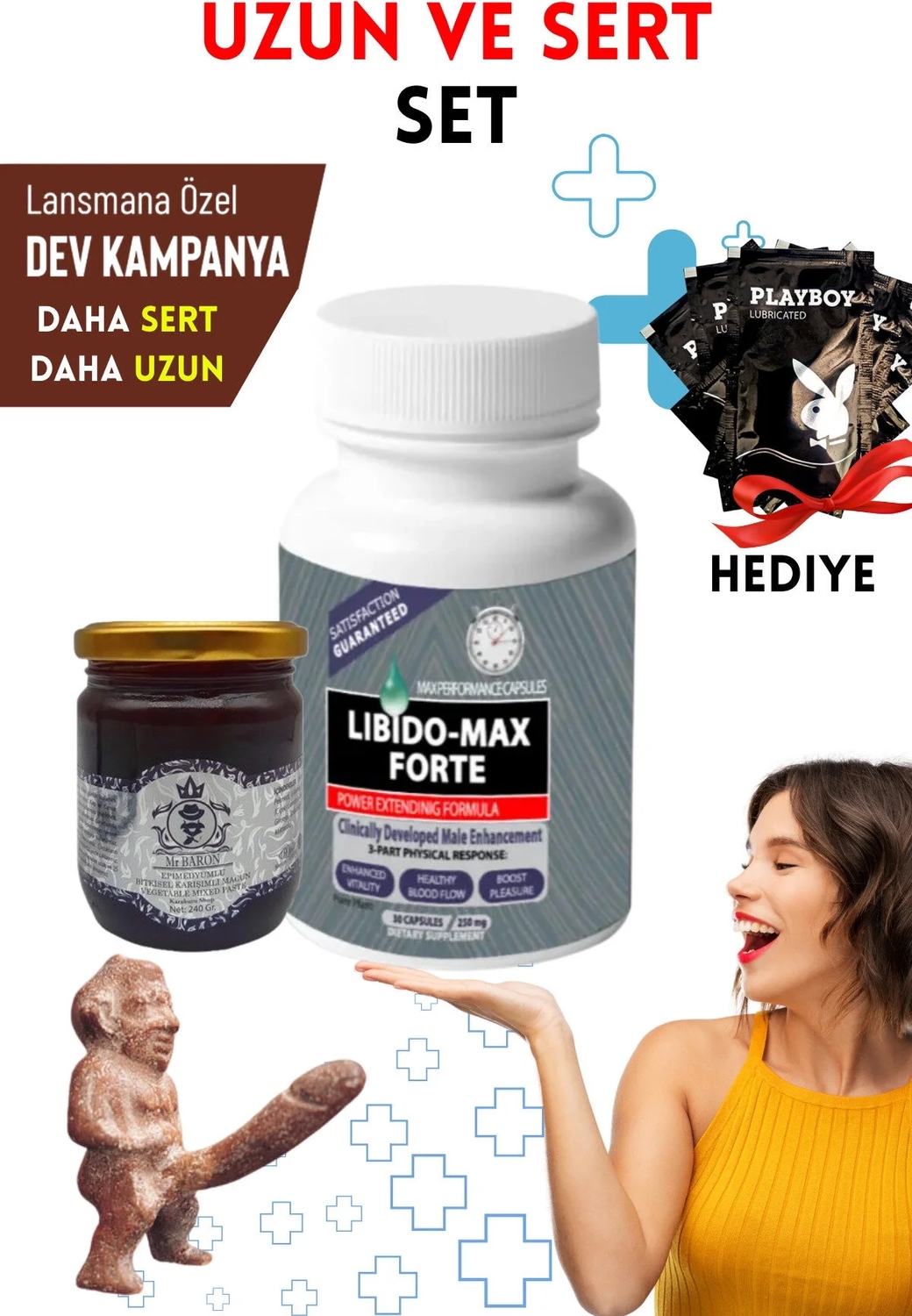 Libi.do Max Forte Erkeklere Çok Özel Set Macun ve Caps