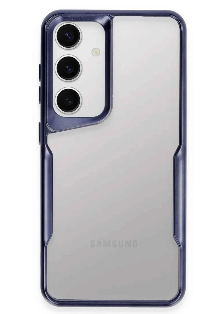 Samsung Galaxy S24 Uyumlu Kılıf Boyi Silikon Kapak - Lacivert