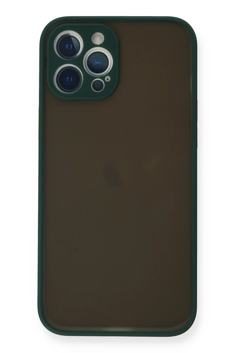 Apple iPhone 12 Pro Uyumlu Kılıf Montreal Silikon Kapak - Yeşil