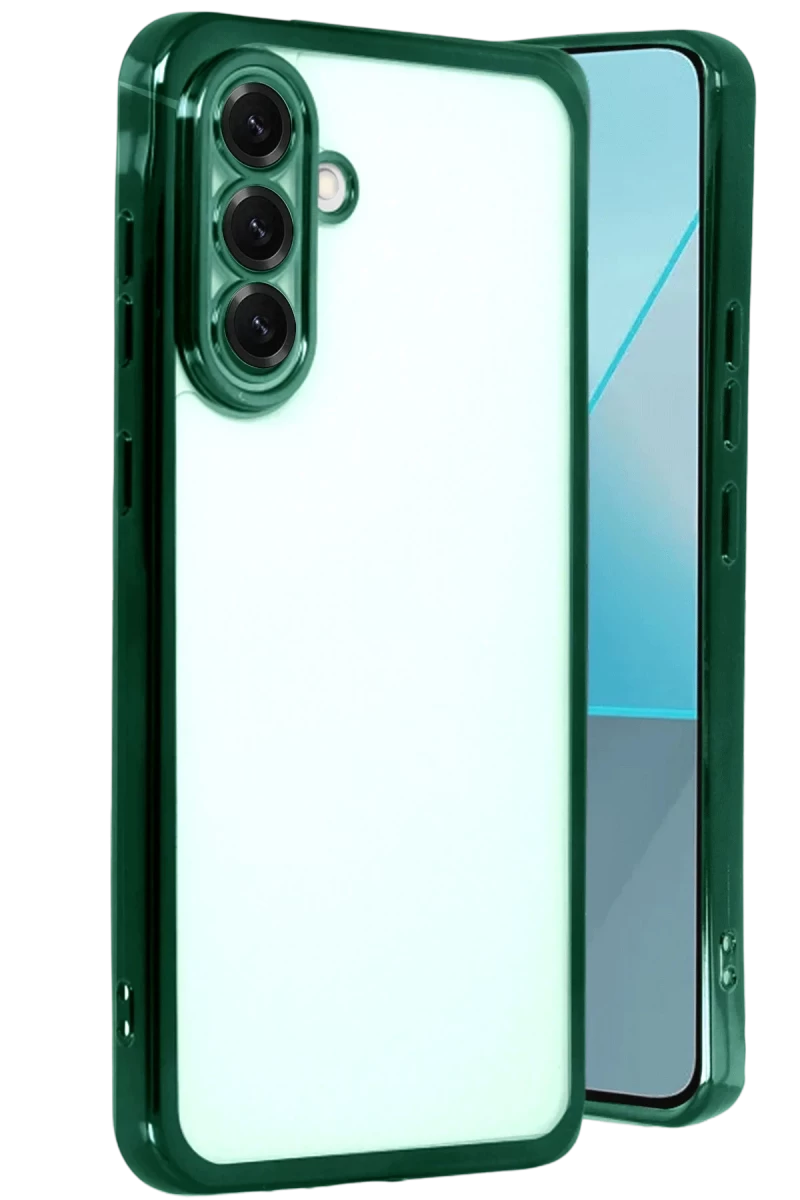 Samsung Galaxy A17 5G Uyumlu Lensli Silikon - Yeşil