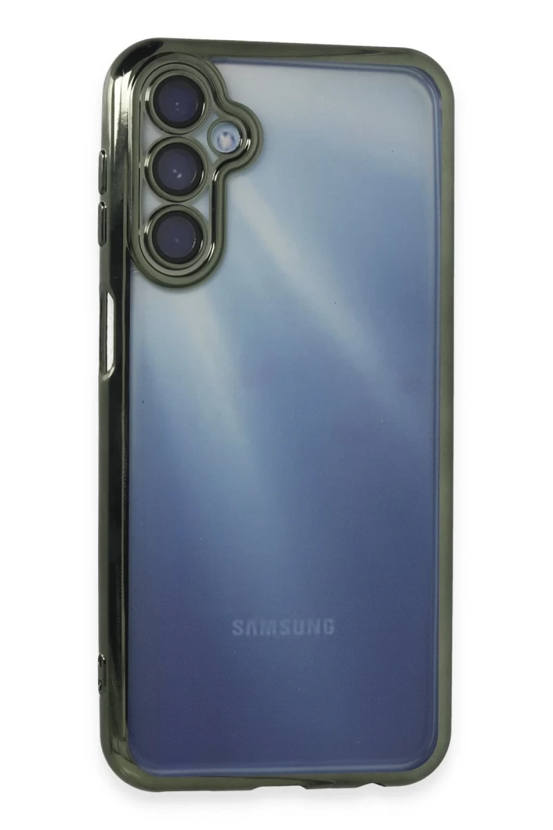 Samsung Galaxy A35 5G Uyumlu Kılıf Lensli Silikon - Yeşil