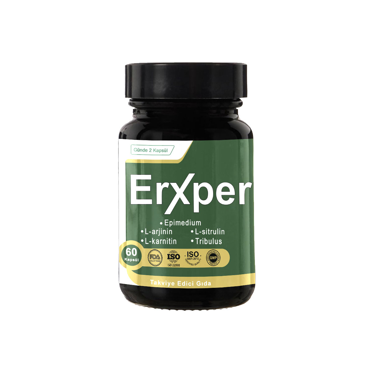 Erxper 60 Kapsül - L-Karnitin, L-Arjinin, Epimedium ve Tribulus İçerikli Takviye Edici Gıda