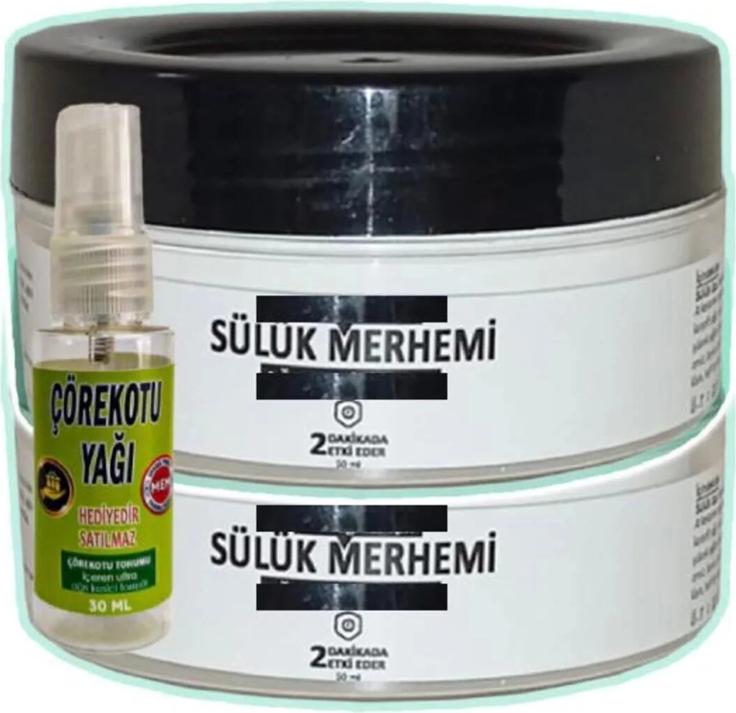 Sülük Merhemi Bakım Kremi 2X50 Ml+30 ml Çörek Otu Yağ ile