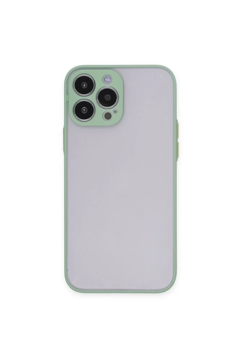 Apple iPhone 15 Pro Max Uyumlu Kılıf Montreal Silikon Kapak - Açık Yeşil