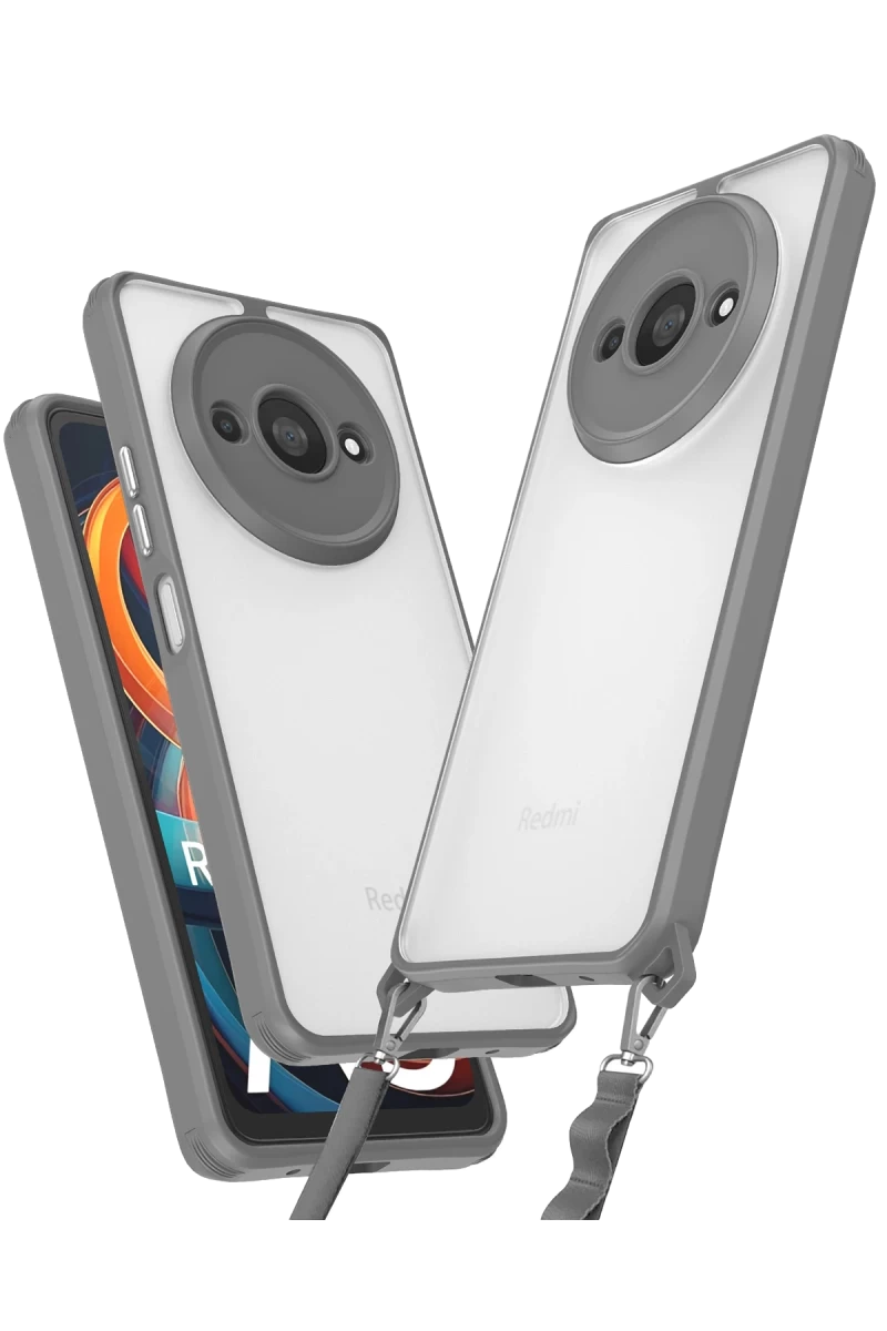Xiaomi Redmi A3 4G Uyumlu Kılıf Penta Silikon Kılıf - Titan Gri