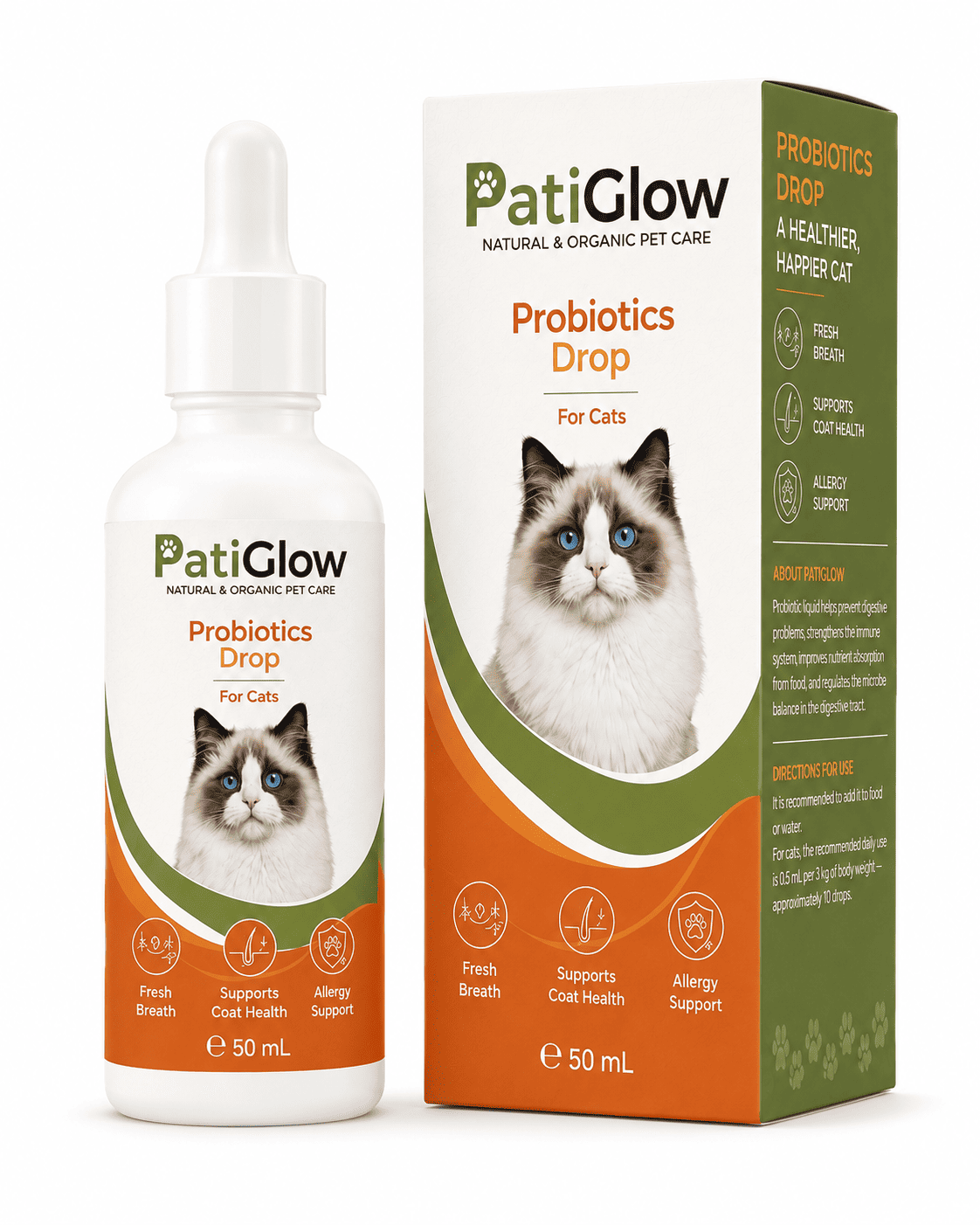 PatiGlow Kedi Probiyotik Damla 50 ml