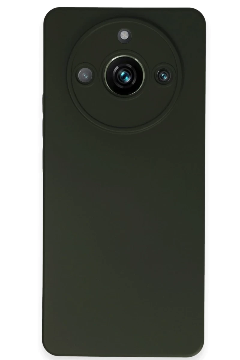 Realme 11 Pro Uyumlu Kılıf Nano içi Kadife Silikon - Koyu Yeşil