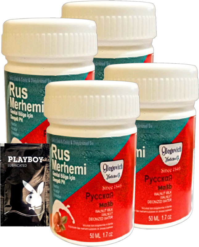 Rus Merhemi Glegnid Özel Bölge Tüy Kremivalnut Milk & Walnut  22-2:0369 4 Adet Rus Merhemi 50 Ml Kadın  + Yanında Jel