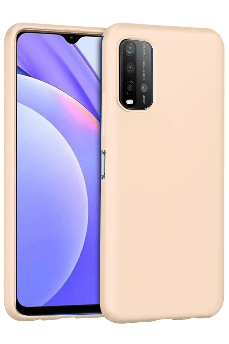 Xiaomi Redmi 9T Uyumlu Kılıf Nano içi Kadife Silikon - Pudra