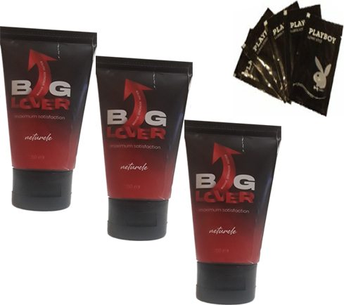 Big Lover Erkeklere Özel 50 ml Jel 50 ml Maximum Strength Hardening Gel For Men 3 Adet + Playboy 5 x 5 ml Lubricant  Jel