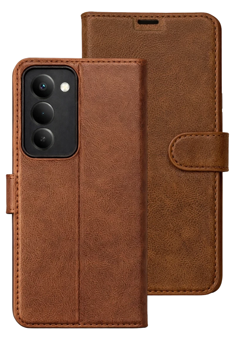 Xiaomi Redmi 15 5G Uyumlu Trend S Plus Kapaklı Kılıf - Taba