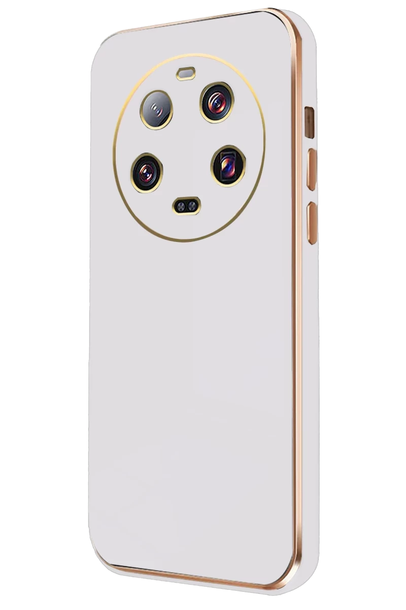 Xiaomi Mi 14 Ultra Uyumlu Kılıf Volet Silikon - Beyaz