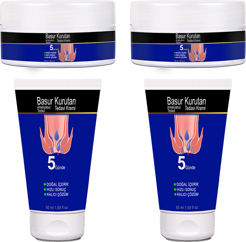 Basurkurutan 2 Adet Aslanpençesi Kestane Hellebore Çiçeği Kadife Papatya E Vitaminli (50 Ml) Tüp&kavanoz Krem Seti