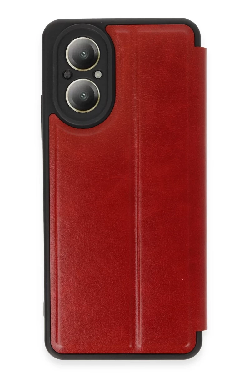 Realme 12 Lite Uyumlu Kılıf Flip Cover - Kırmızı