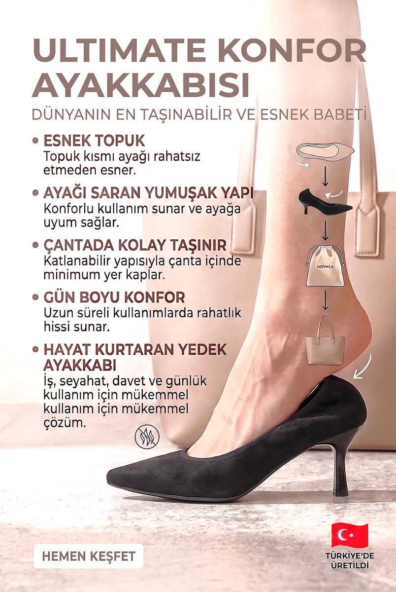 Saphine Esnek Yumuşak Kaymaz Taban Katlanabilir (4/6 cm) Siyah Süet Sivri Burun Kadın Ayakkabı