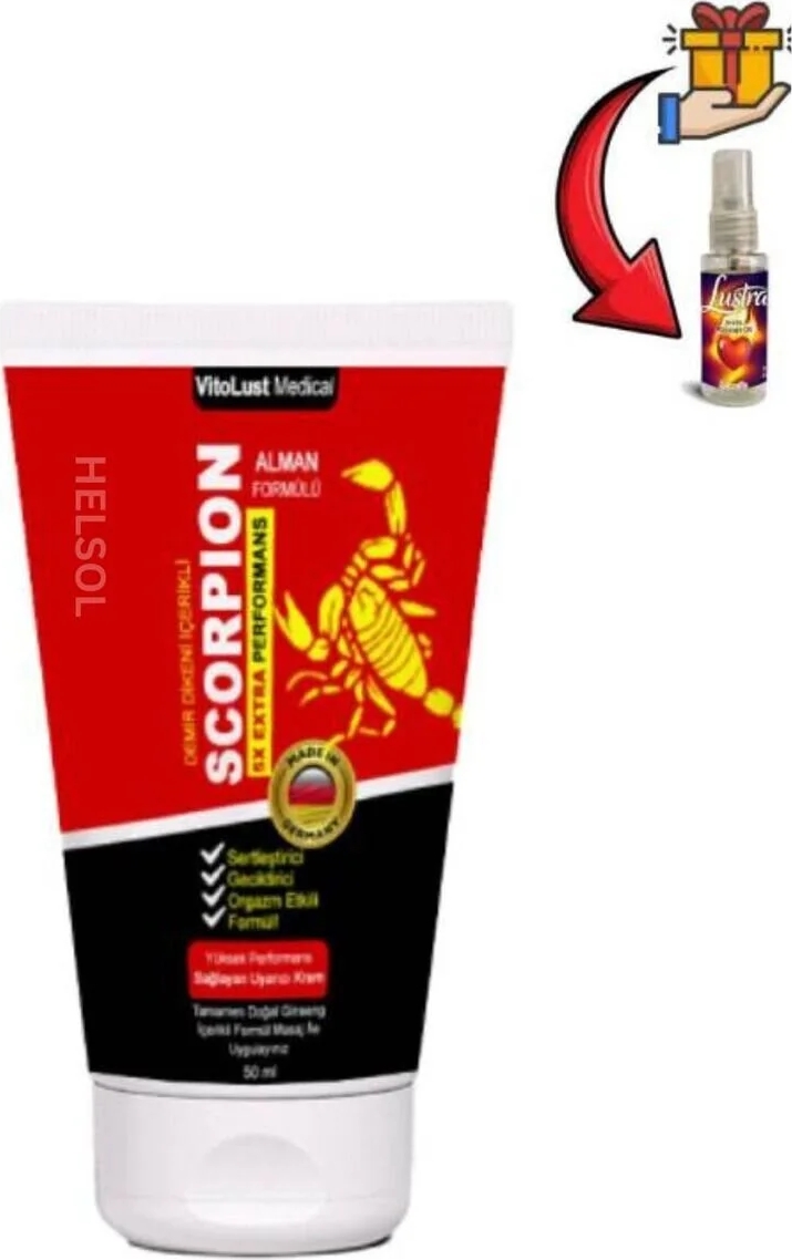 Scorpion Erkeklere Özel Bakım Kremi 50 ml x 1 Ad.+Lustra Masaj Yağı