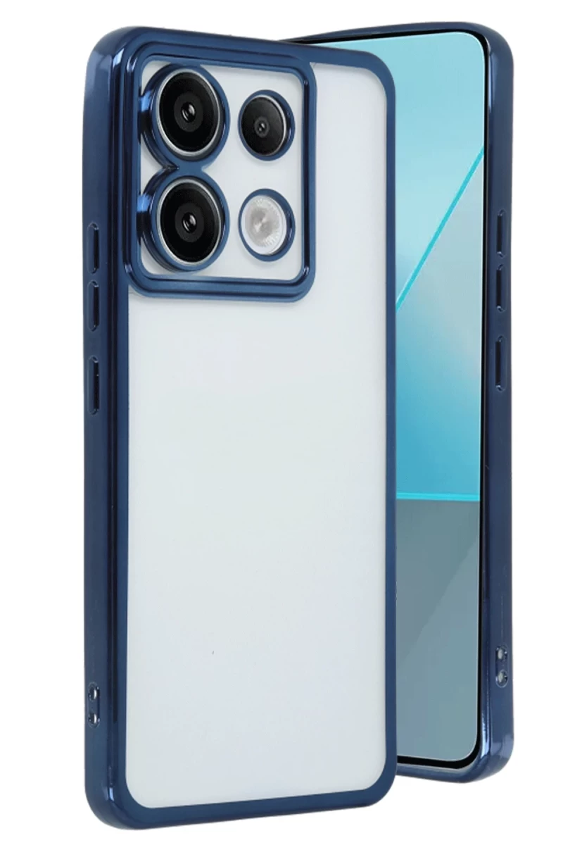 Xiaomi Redmi Note 13 Pro 4G Uyumlu Kılıf Lensli Silikon - Lacivert
