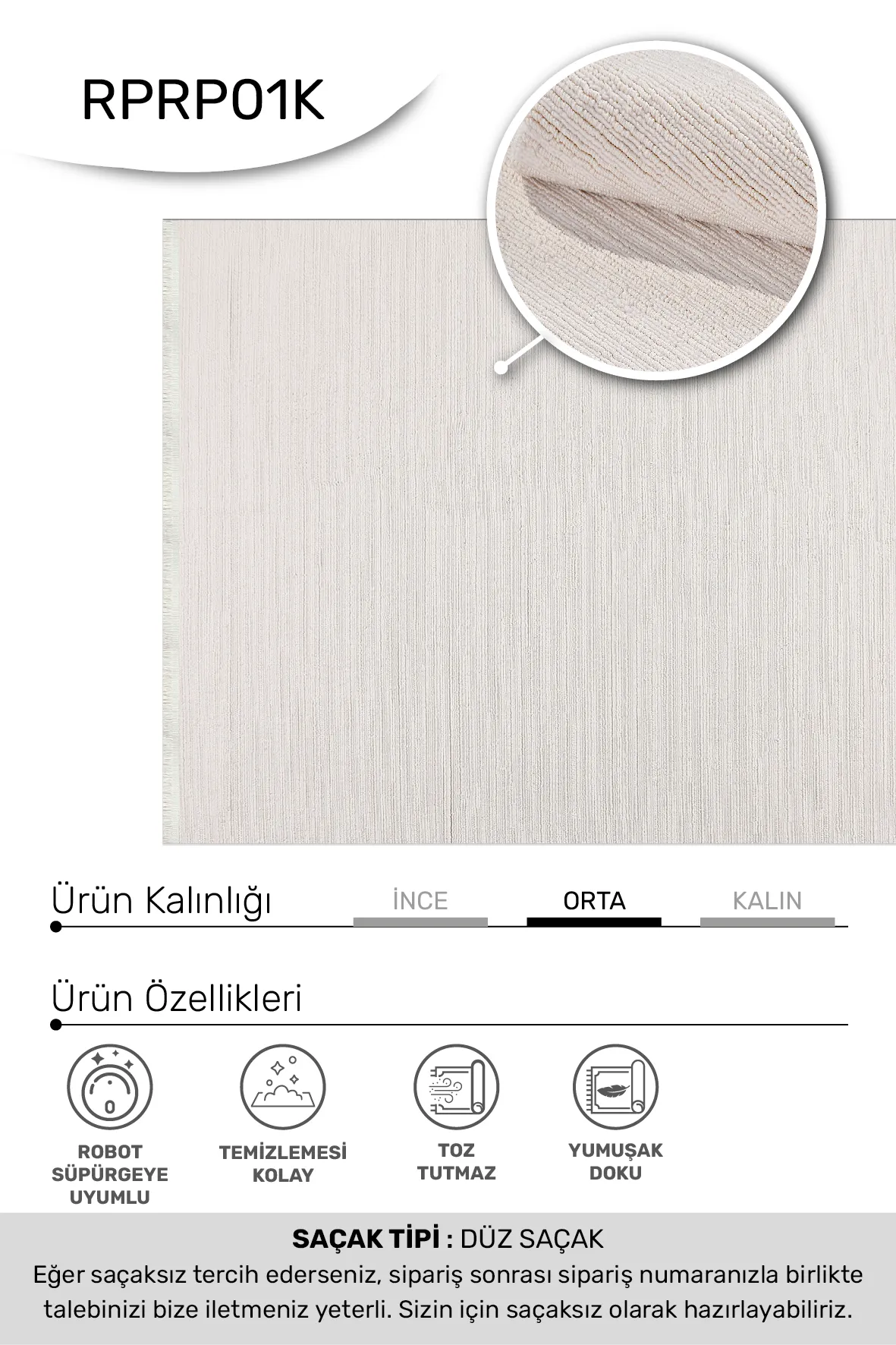YoudayHomeCollection ROSA Model Oturma Odası Halısı · EBAT: 80X80