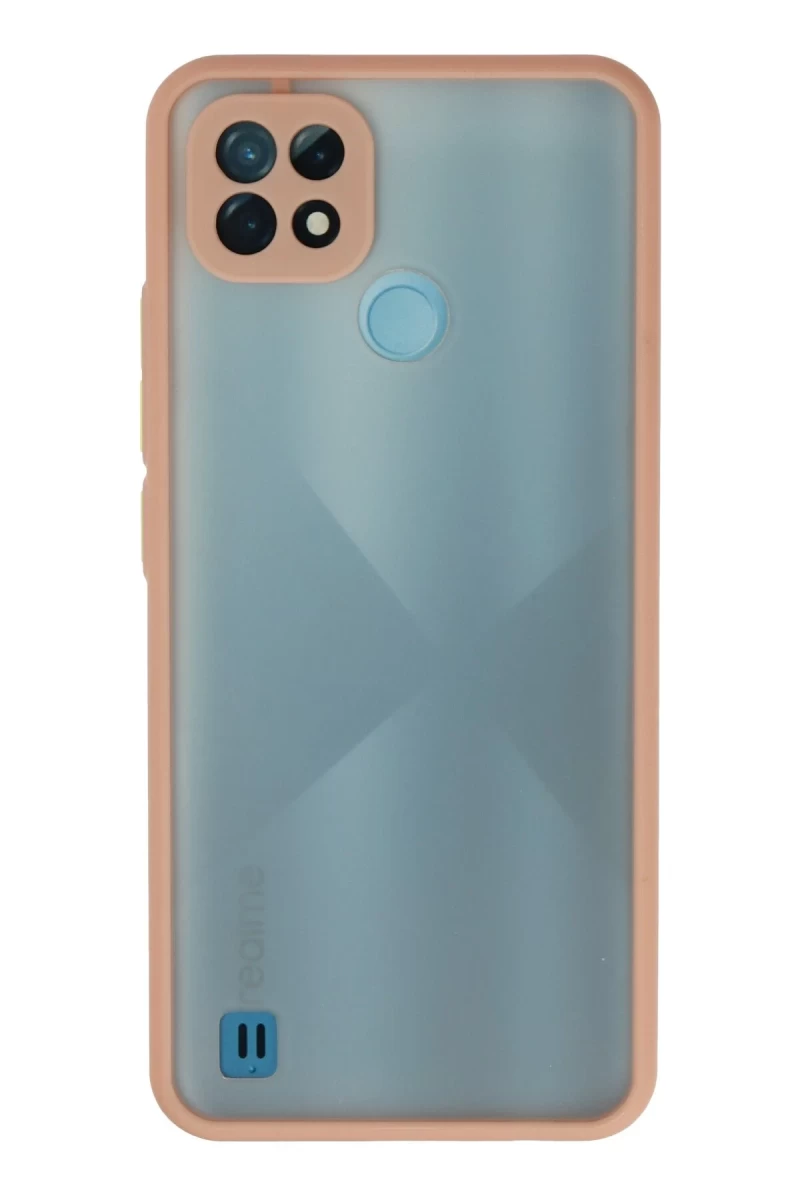 Realme C21 Uyumlu Kılıf Montreal Silikon Kapak - Pembe
