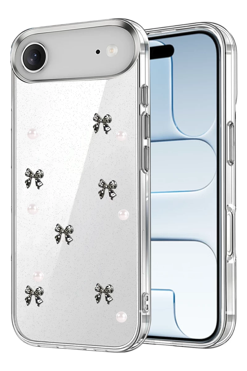 Apple iPhone 17 Uyumlu Air Uyumlu Fiyonk Desenli Kapak - Desen 8