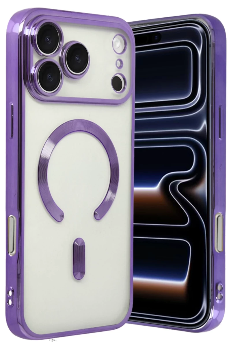 Apple iPhone 17 Pro Max Uyumlu Kross Magneticsafe Kapak - Mor