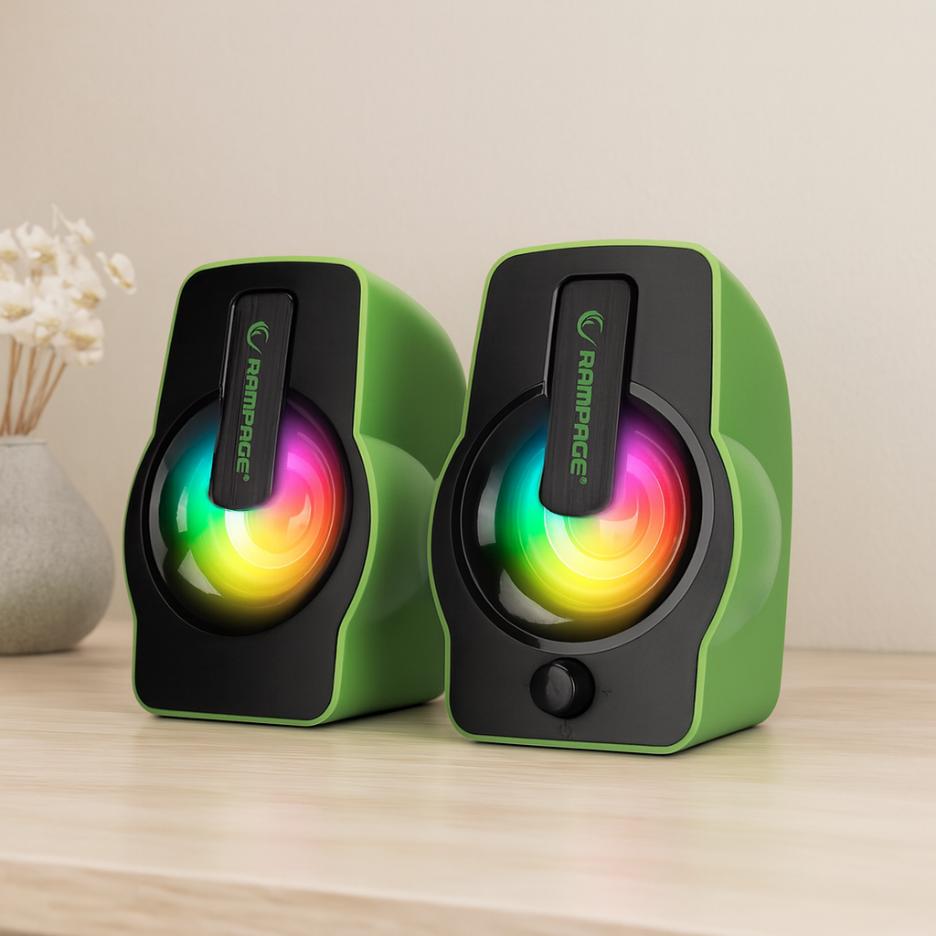 RGB Işıklı USB 2.0 1+1 Multimedya Hoparlör Seti