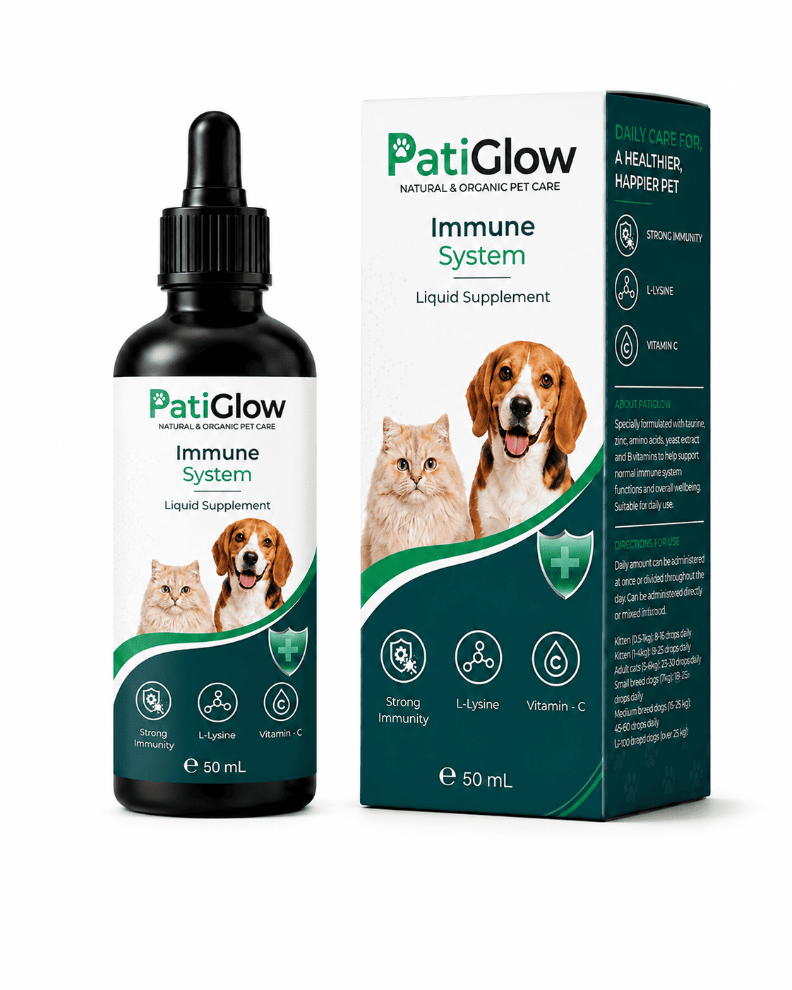 PatiGlow Kedi ve Köpek Bağışıklık Destek Damlası 50 ml