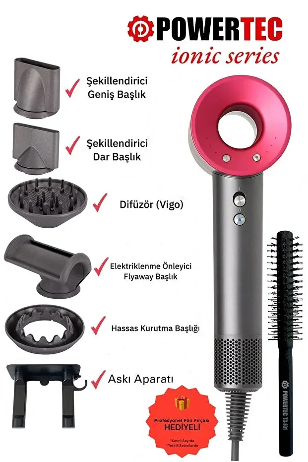 Profesyonel Fön Makinesi - TR-3333 Plazma 1600 W
