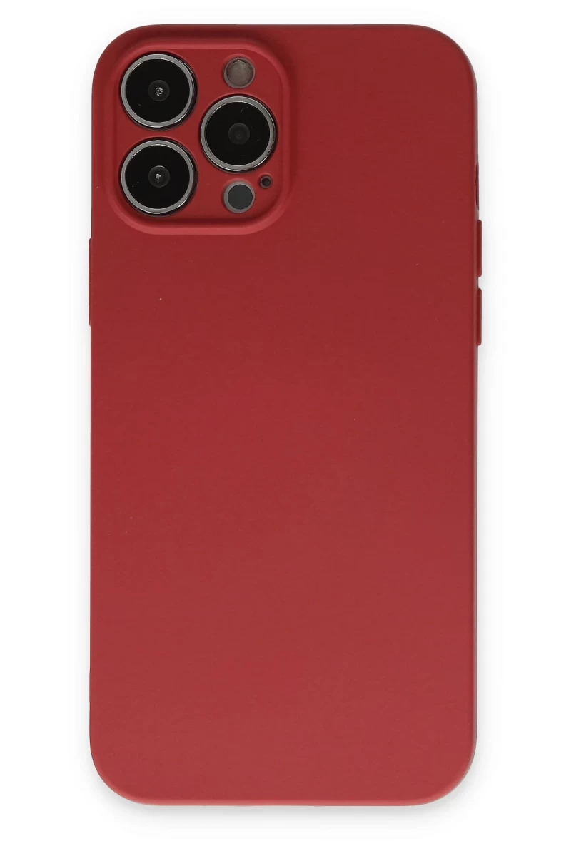 Apple iPhone 13 Pro Uyumlu Kılıf Nano içi Kadife Silikon - Kiremit